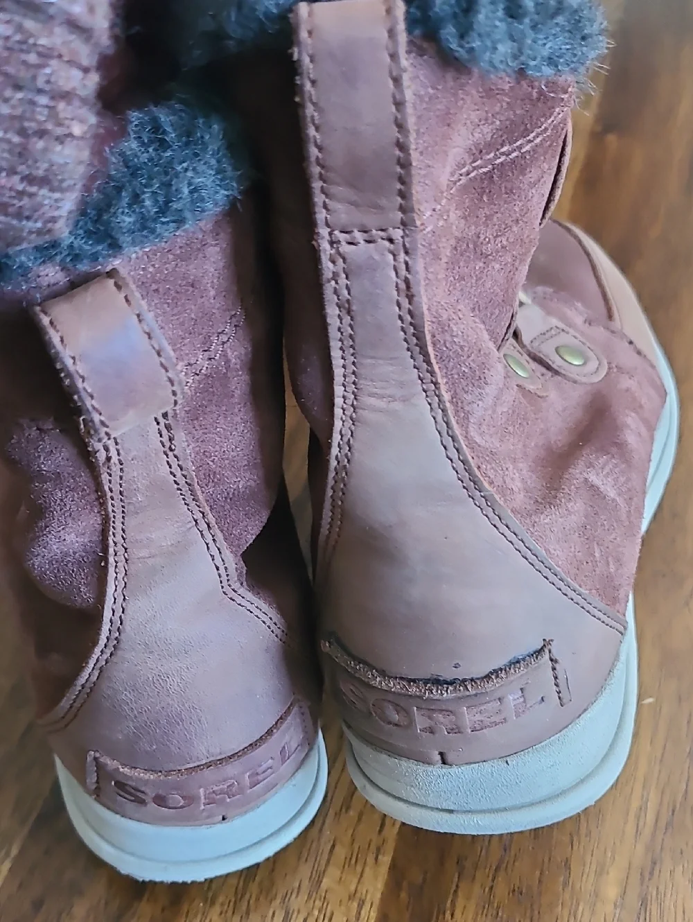 Sorel Explorer Joan Boots Womens Sz 9.5 Brown Suede Waterproof Winter NL3039-282